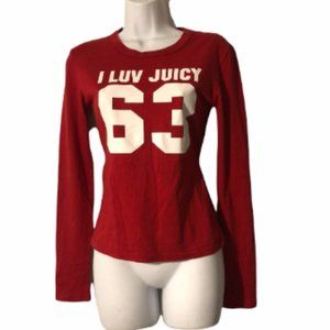 COPY - JUICY COUTURE I LUV JUICY 63 WOMEN'S TOP RED SIZE S